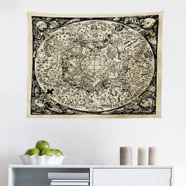 Black white cheap and gold tapestry